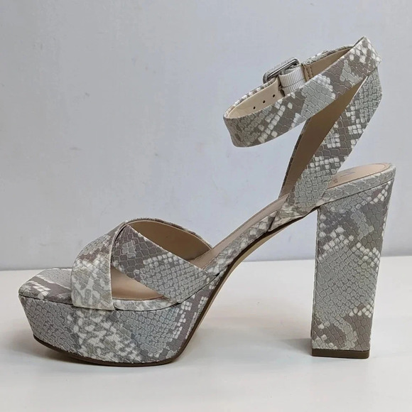 New Marc Fisher Faril Ankle Strap Platform Sandal Chic Cream Size 9 - Picture 7 of 12